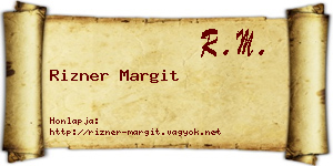 Rizner Margit névjegykártya