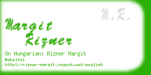 margit rizner business card